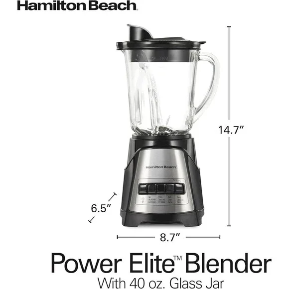 Hamilton Beach Power Elite Multi-Function Blender - Black (58148AJ) NIB Kitchen